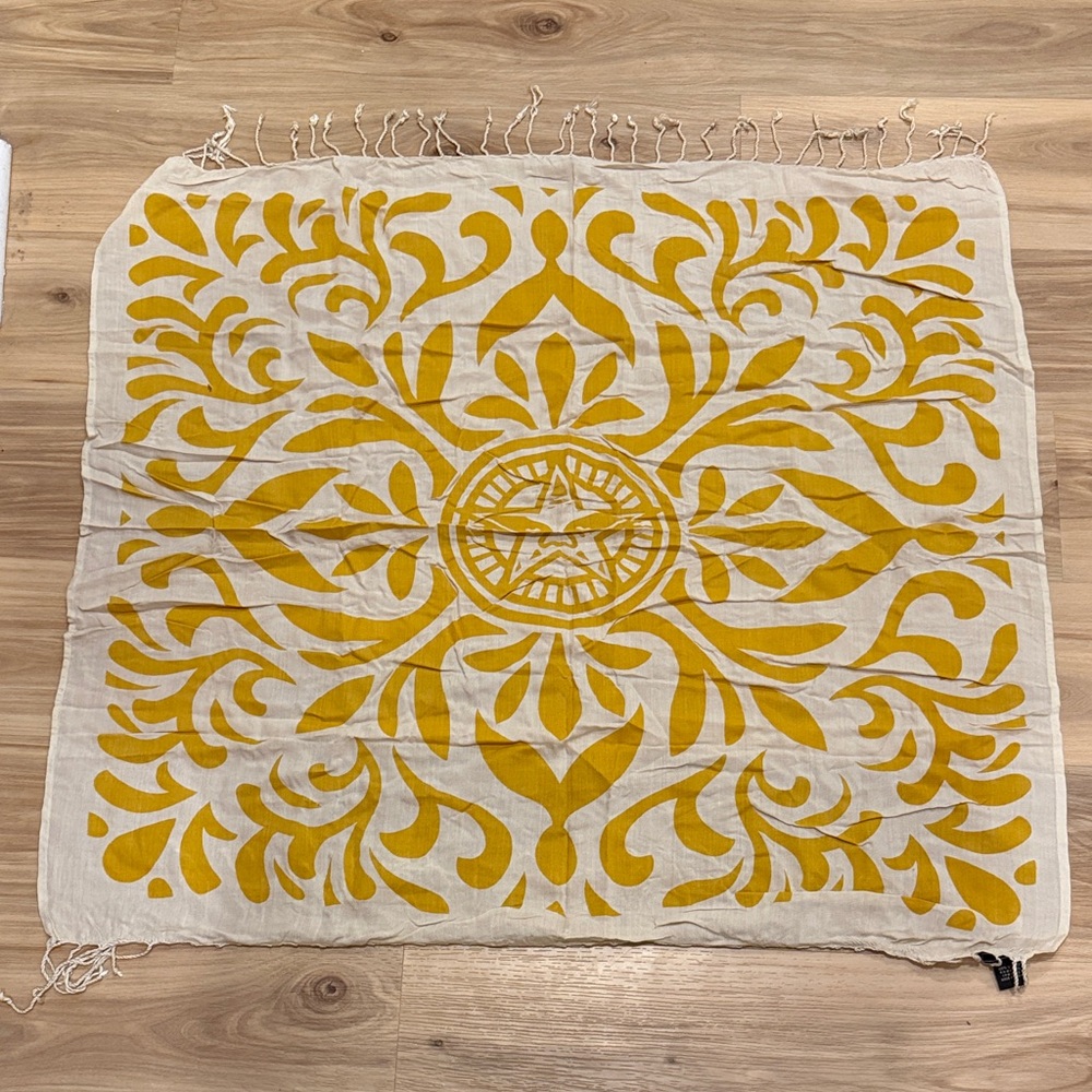 Obey Yellow and White Textile